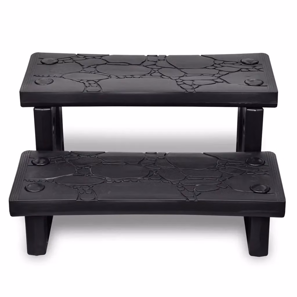 Gradini per Spa Neri CFW7509038 in Plastica con Design Comfort L 70 cm x P 65 cm x H 34 cm – 2
