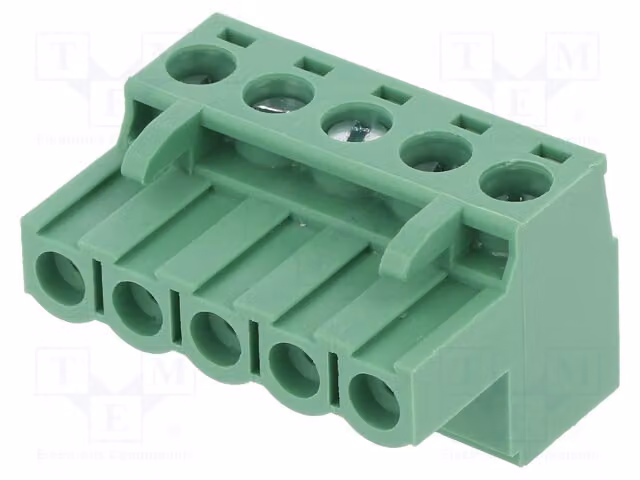 1 x Barra di connessione con connettore disattivabile, con 5 spine femmina dritte da 5 mm, modello 2EDGKF-5.0-05P-14-00AH