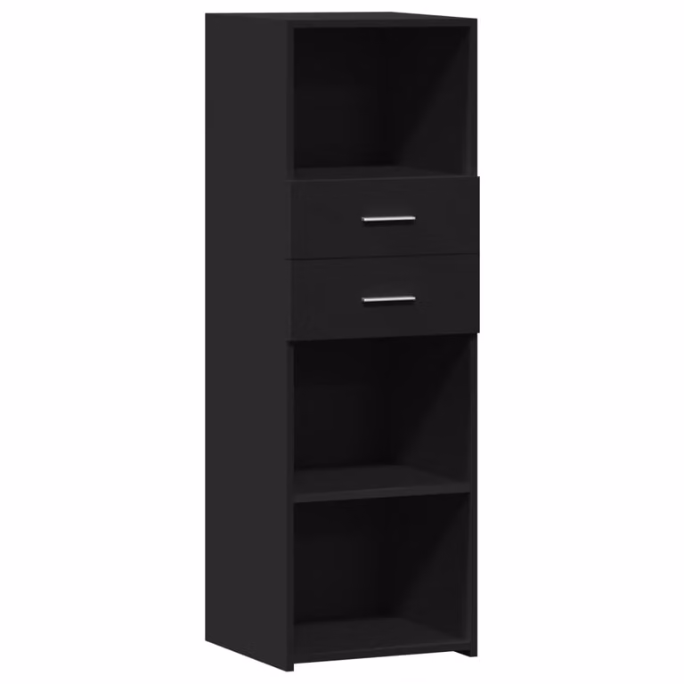Credenza Nera 40x42,5x124 cm in Legno Multistrato