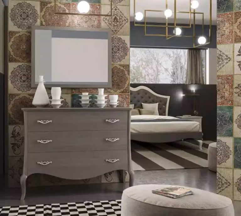 Kommode Spiegel Kommoden Schrank Luxus Regal Möbel Gruppe Set 2tlg.