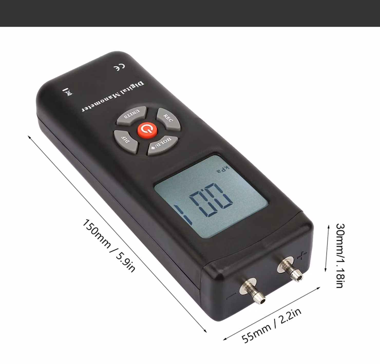 Manometro digitale TL100 – Misuratore di pressione differenziale portatile