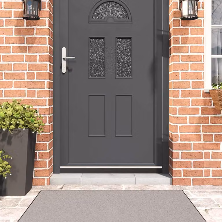 Set di 12 spazzole autoadesive per porte vidaXL in lega di alluminio, colore bianco, L: 100 cm