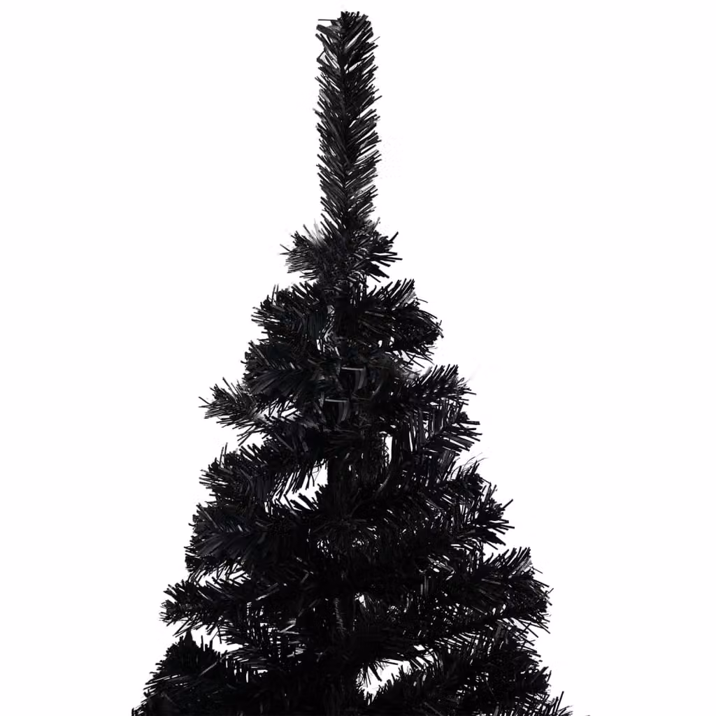 The Living Store Albero di Natale artificiale con supporto nero 210 cm PVC
