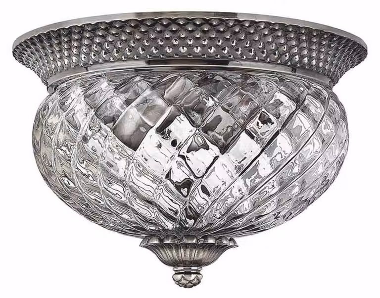 Casa Padrino plafoniera barocca in cristallo argento antico Ø 30,5 cm