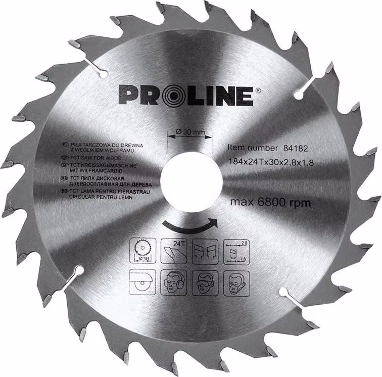 Disco da taglio per legno 130x20/16mm 24z in metallo duro