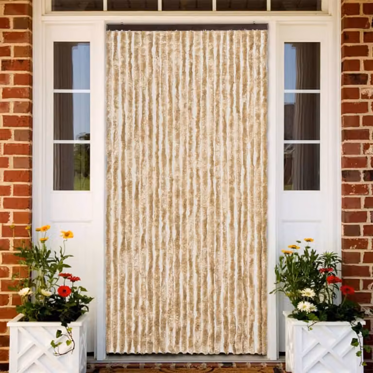 Tenda antimosche vidaXL in ciniglia beige L: 100 cm, H: 200 cm