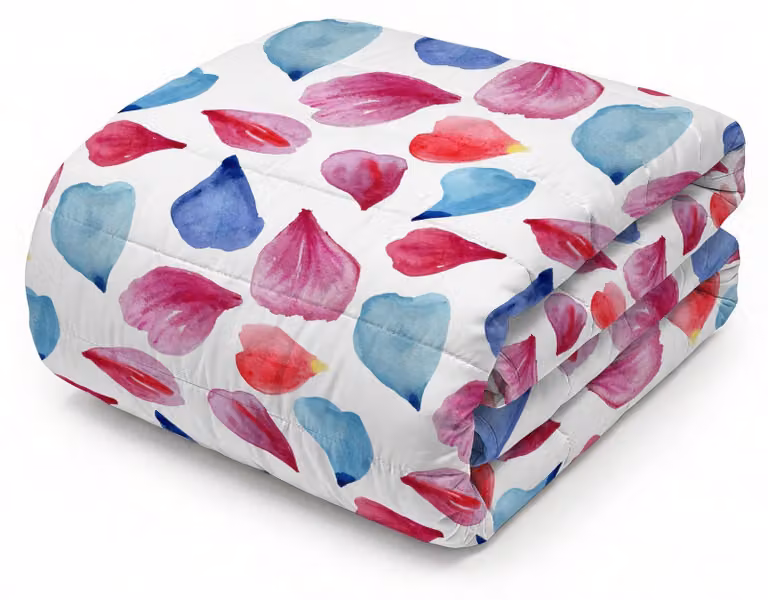 Coperta estiva in microfibra con motivo decorativo