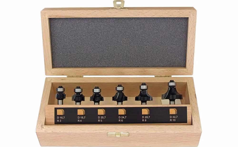 Set di frese per arrotondare 973CT06A03 Attacco in metallo duro Ø 8 mm Set da 6 pezzi