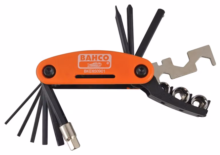 Set di attrezzi per biciclette, contenente una varietà di utensili