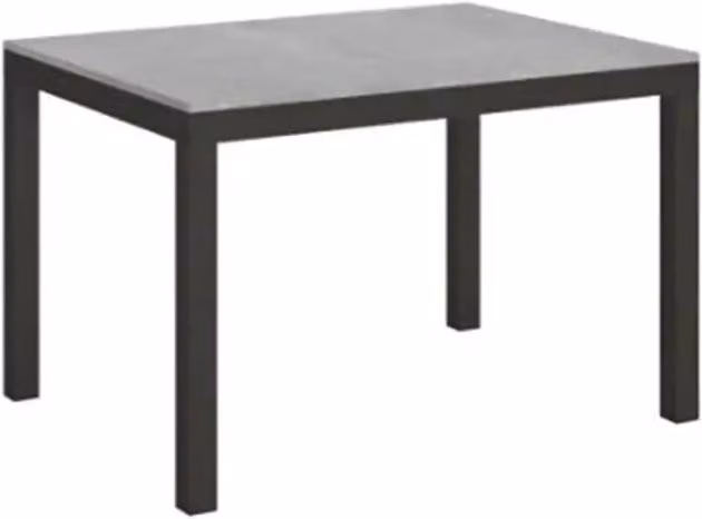 Tavolo allungabile Itamoby Everyday Evolution colore cemento con telaio e gambe antracite L/P: 120-380 x 90 cm