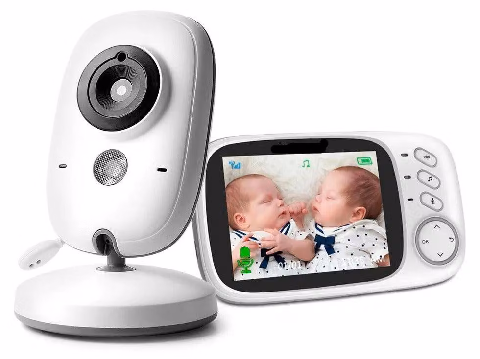 Babyphone con telecamera - Monitor per neonati - Telecamera interna - Batteria ai polimeri di litio da 750 mAh - Audio bidirezionale - Visione notturna - Sensore CMOS