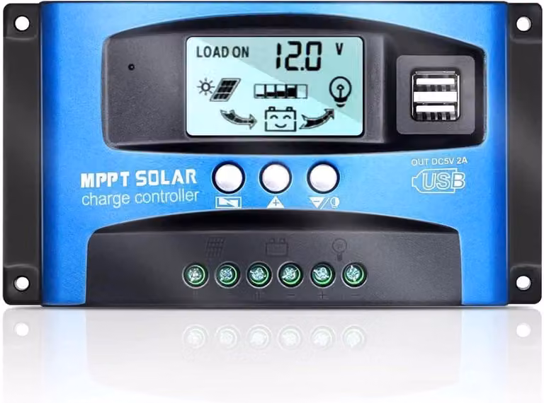 Regolatore solare - Accumulo di energia - Tecnologia MPPT - 100A - Nero