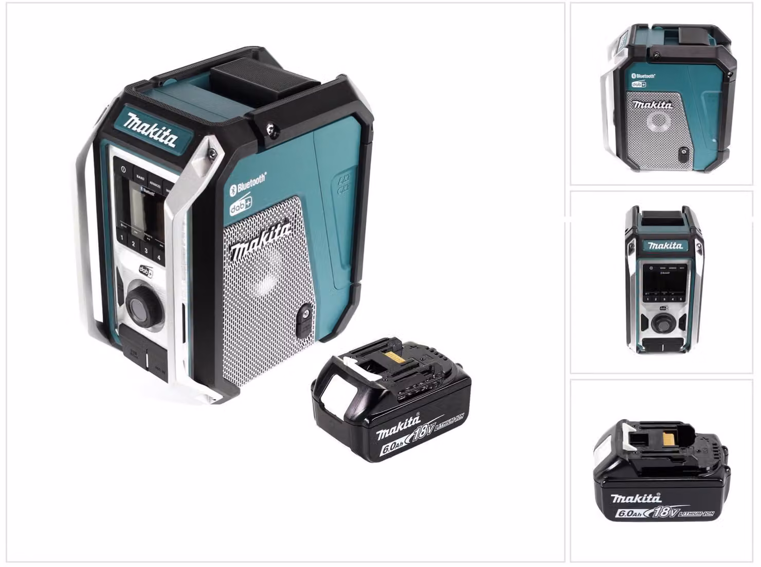Radio da cantiere a batteria Makita DMR 115 G1 12 V - 18 V  Bluetooth DAB+ IP65 - + 1 batteria da 6,0 Ah, senza caricabatterie