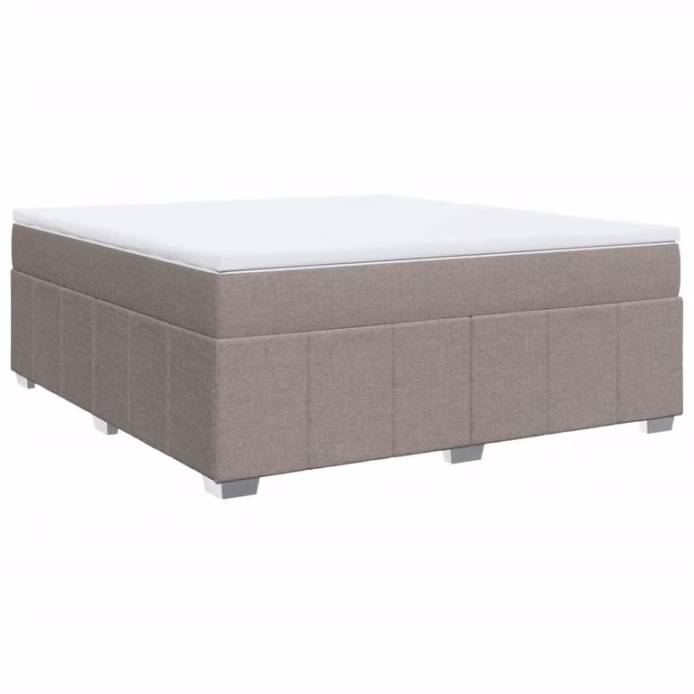Giroletto a Molle con Materasso Tortora 180x200 cm in Tessuto