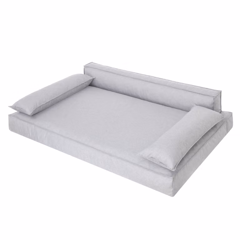 Letto per cani, materasso per animali domestici, letto per gatti, cuscino per cani, cesto per cani, divano per cani, posto di riposo per cani, ortopedico, mobili, grigio, 120x77 cm