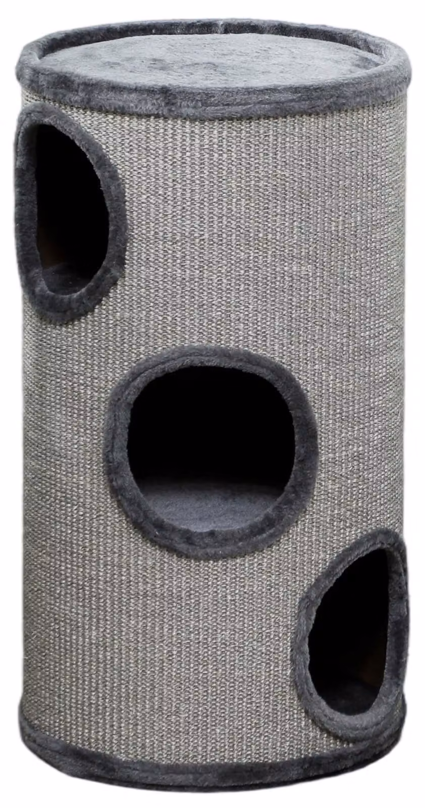 PawHut, tiragraffi per gatti, con 3 rifugi, struttura giochi per gatti, colore grigio