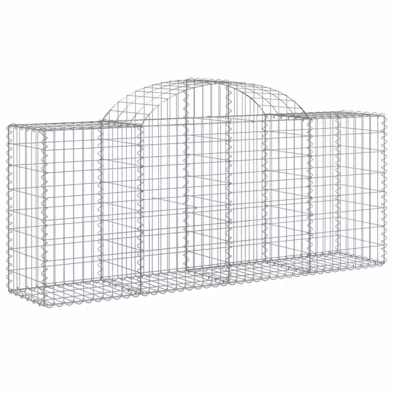 Cesto Gabbione ad Arco 200x50x80/100 cm Ferro Zincato