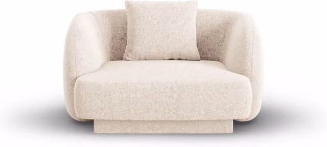 Poltrona Tulum Cosmopolitan Design in ciniglia beige chiaro per il tuo living