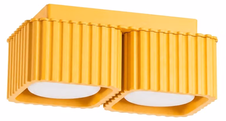 Plafoniera RIFF 2 gialla Gx53 2xGx53 10W alluminio 8x10x20,5cm Sollux Lighting