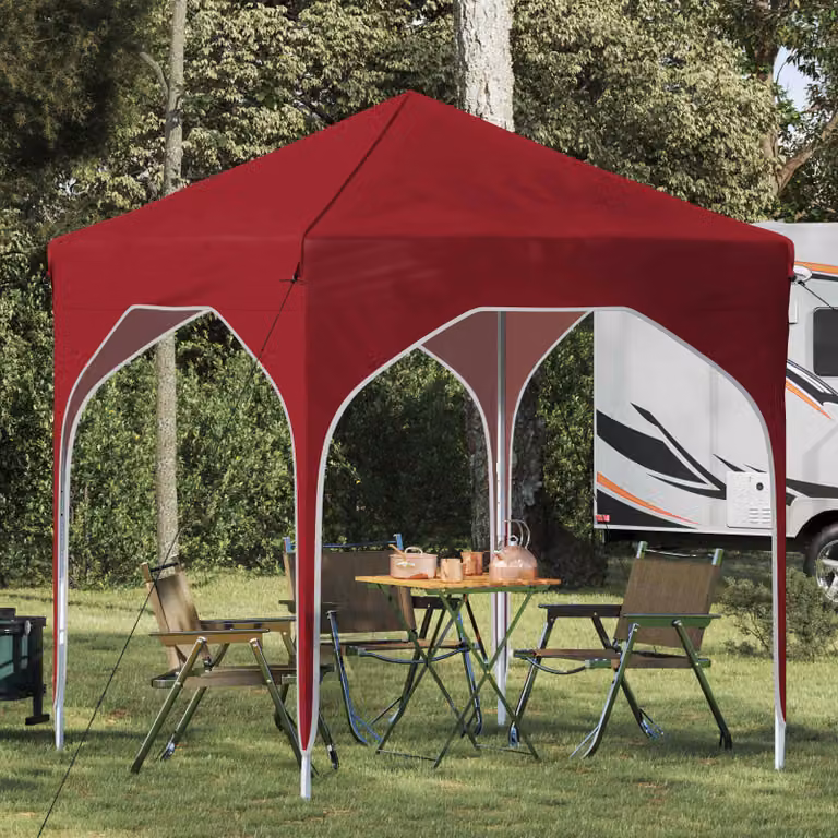 vidaXL Tenda per feste pop-up rossa L: 194 cm, P: 194 cm, H: 245 cm