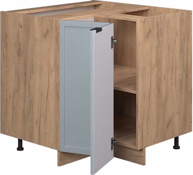 Mobile ad angolo cucina Fame-Line Blu-grigio chiaro/Rovere dorato 80.5 cm, PL Rovere Vicco