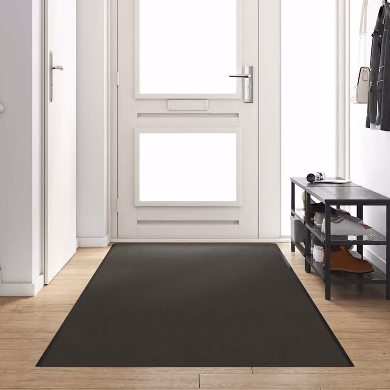 Tappetino vidaXL Antracite e Nero in Poliammide e PVC, Lavabile e Antiscivolo, L 350 x P 120 cm