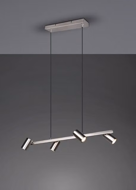Lampada a Sospensione Moderna Rettangolare in Metallo Argento GIORDANOSHOP con Attacco GU10