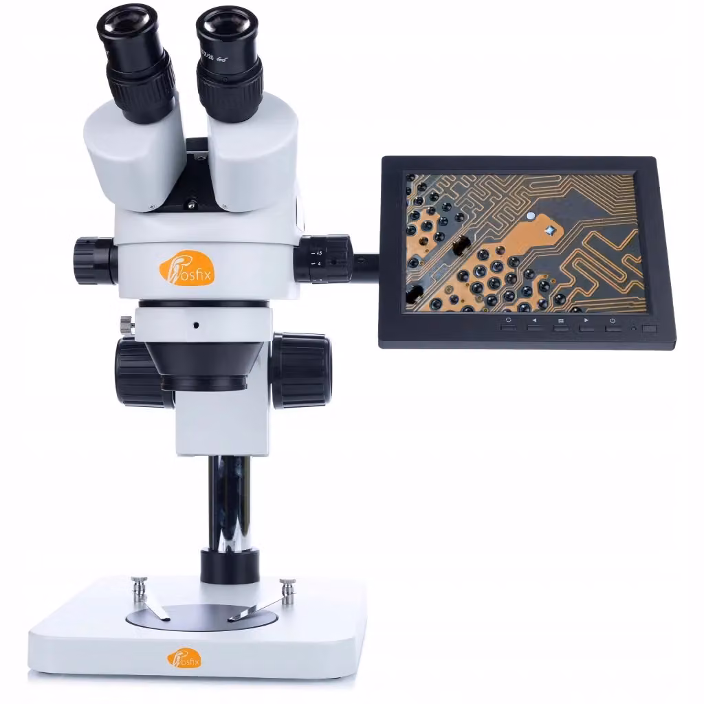 Microscopio Stereoscopico Trinoculare Mercury Pro MSMP-T-PS1 con Display da 8 pollici e Zoom 7x-45x Bianco Rosfix – 2
