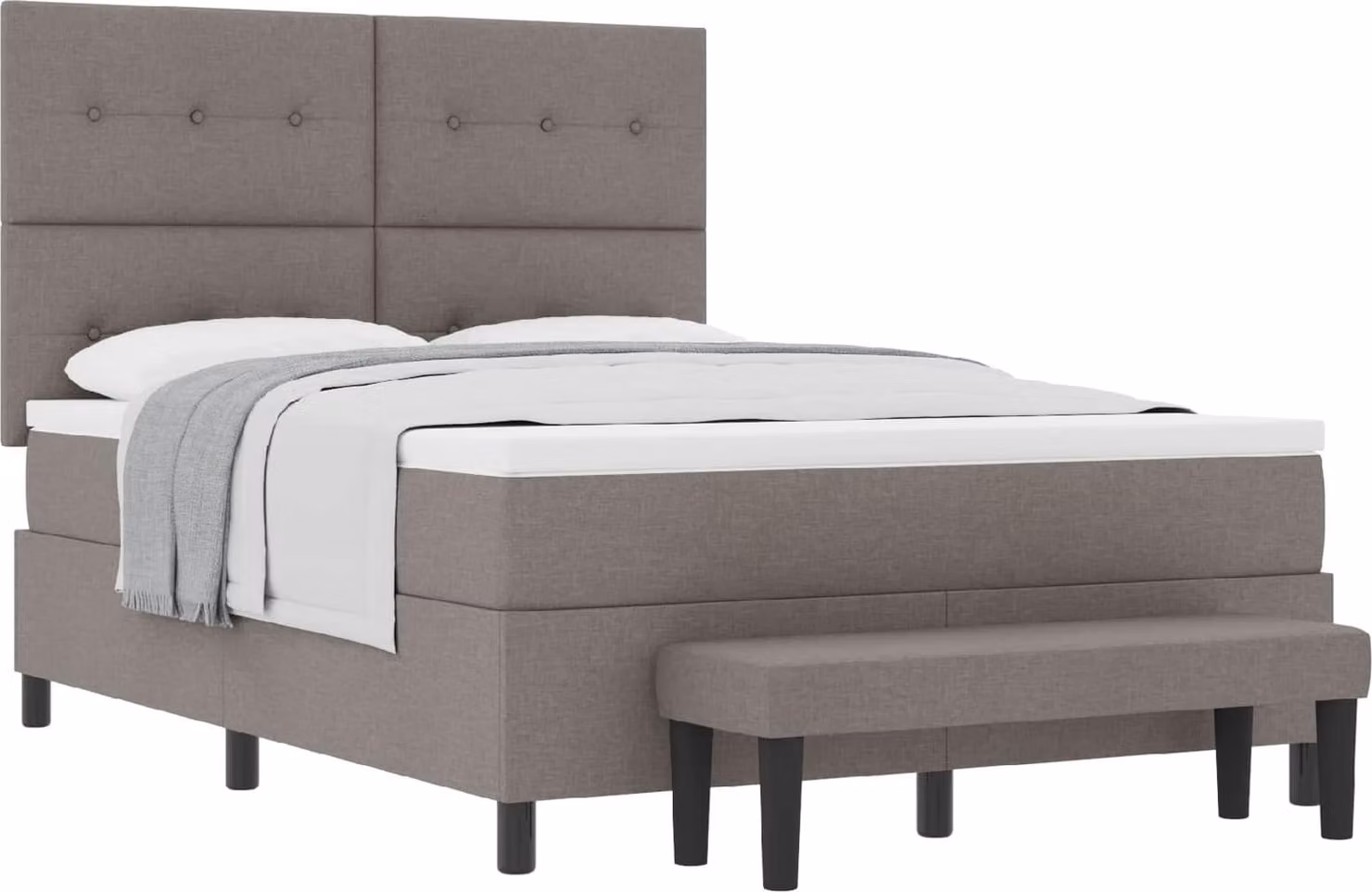 Letto a molle con testiera Talpa 140 x 200 cm Tessuto