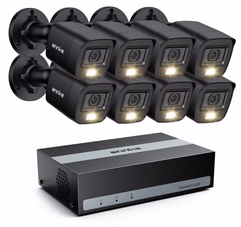 Kit di videosorveglianza a 8 telecamere - Sistema di videosorveglianza - Sistema di monitoraggio - Kit di videosorveglianza a circuito chiuso (CCTV) - Set di telecamere di sicurezza