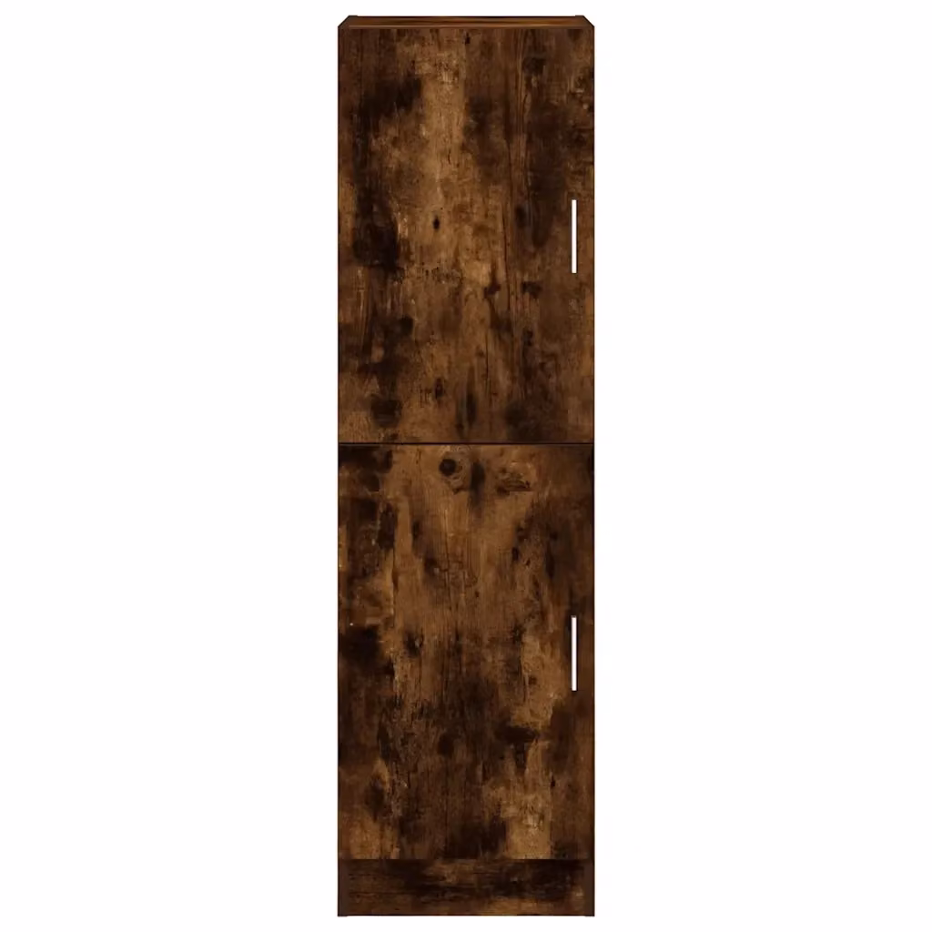Mobile da cucina a colonna HELLOSHOP26 in legno composito marrone con ante a battente e ripiani interni L/P/H: 38 x 41,5 x 131,5 cm – 2