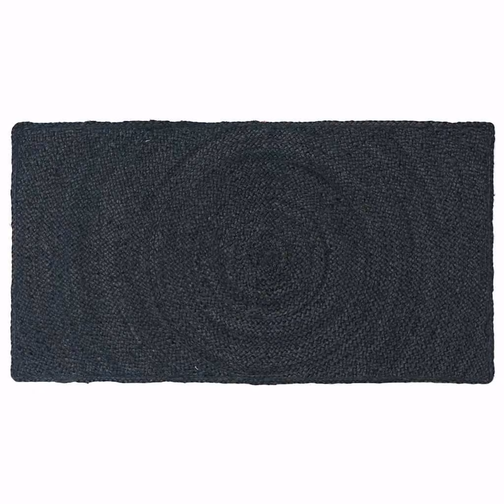 Tappeto in juta vidaXL per area, rettangolare, grigio antracite, L: 110 cm, P: 60 cm