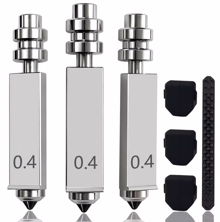 3 ugelli da 0,4 mm per getto ad alta pressione, sistema di cambio rapido, ugello in acciaio temprato