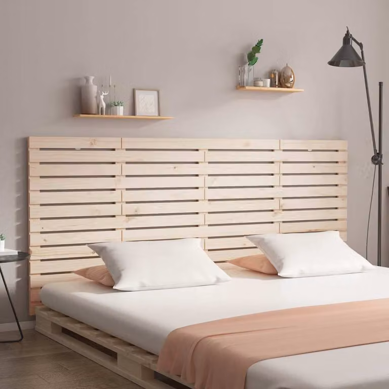 Testiera da parete vidaXL in legno massello di pino L: 186 cm, H: 91,5 cm, P: 3 cm