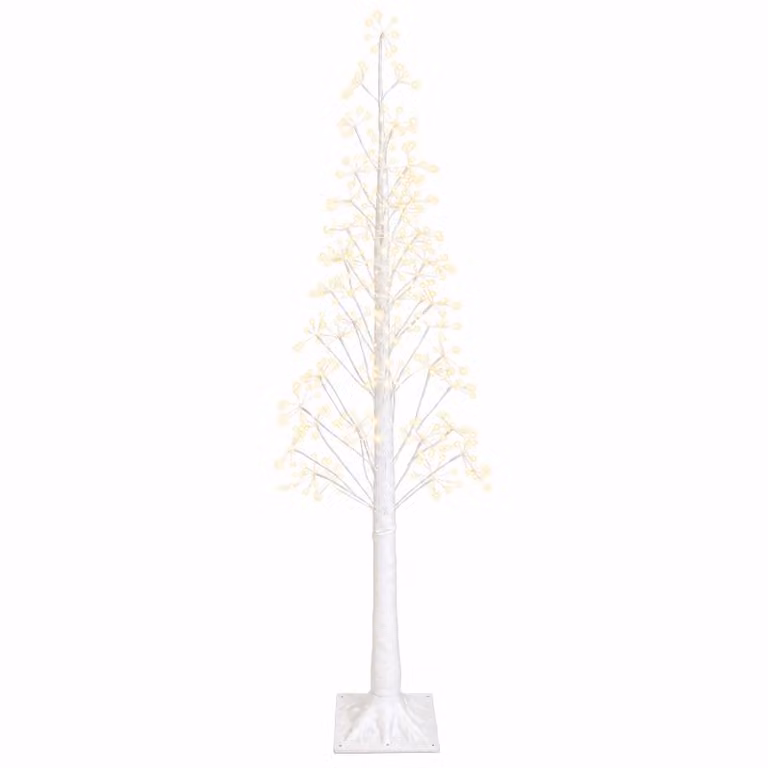 vidaXL Albero di Natale Starburst Bianco 180 cm Plastica 432 LED