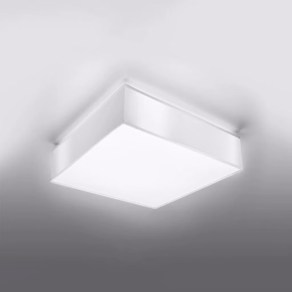 Plafoniera quadrata bianca ANUBIS Pure Lume con 4 attacchi E27, Diametro: 55 cm – 2