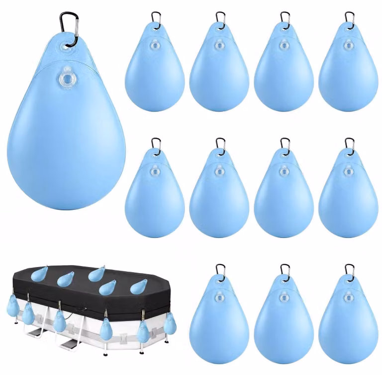 Set di 12 pesi per coperture di piscine, sacchetti riempibili d'acqua