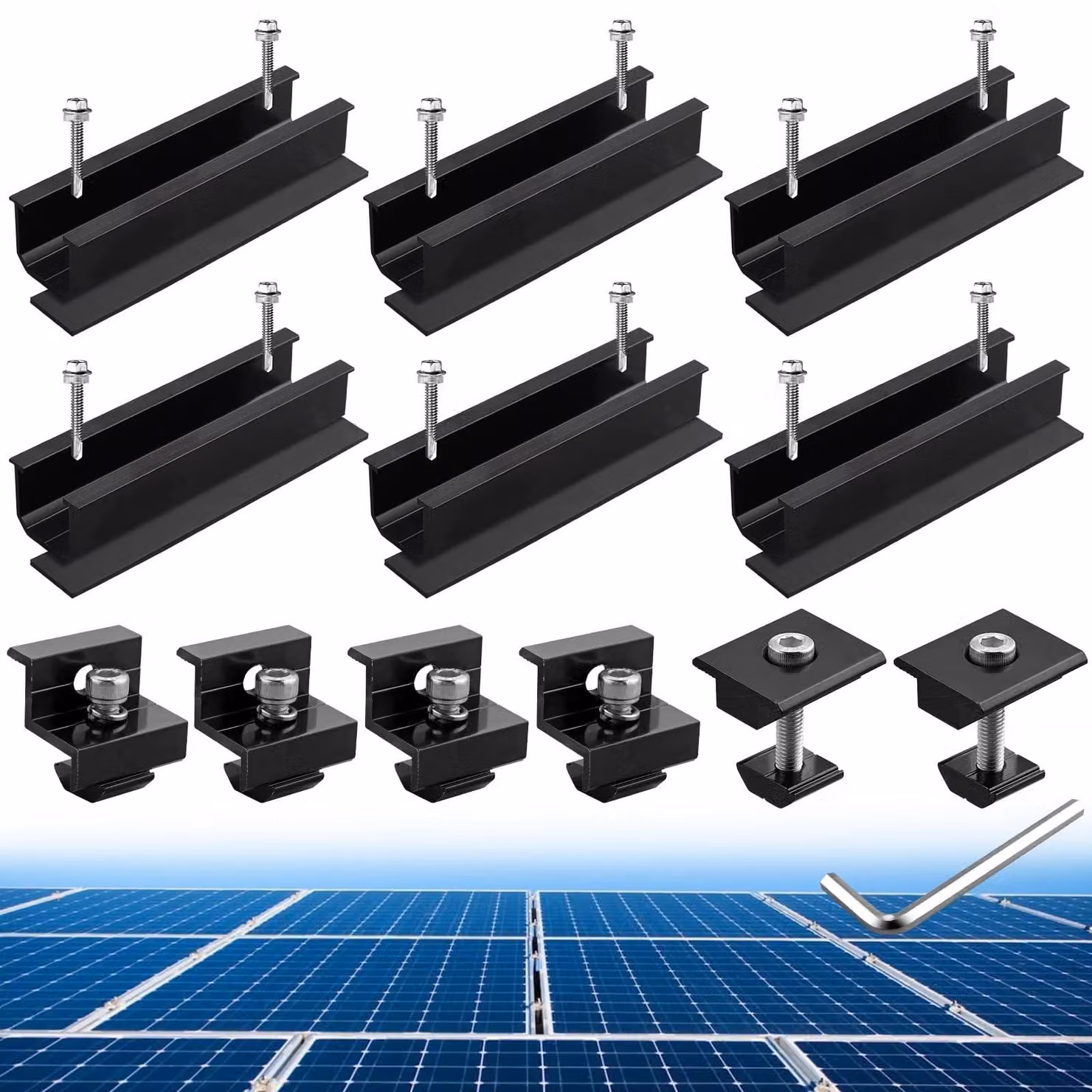 Set di 6 supporti per pannelli solari