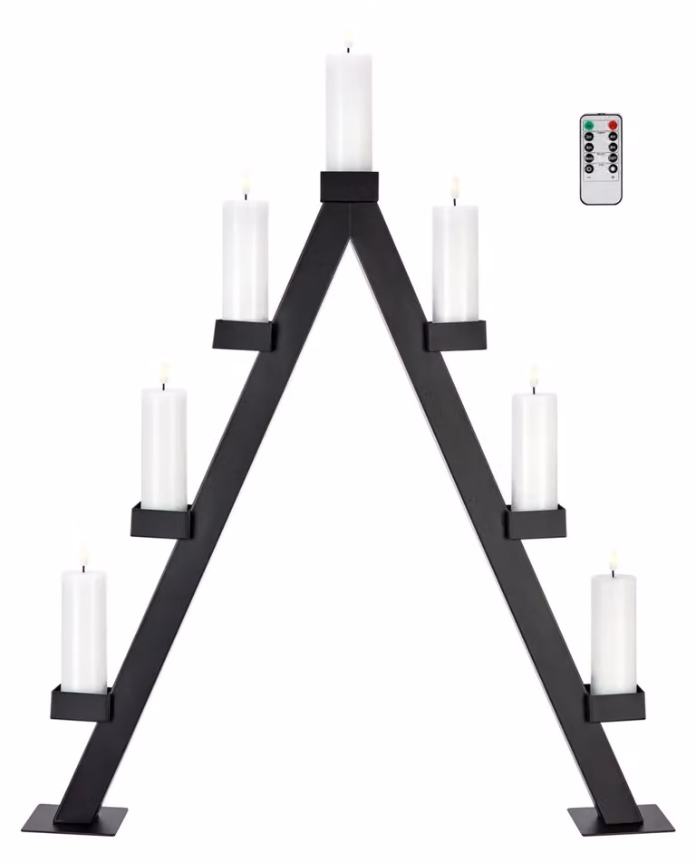 Markslöjd Arbor, portacandele per l'Avvento, nero, a batteria