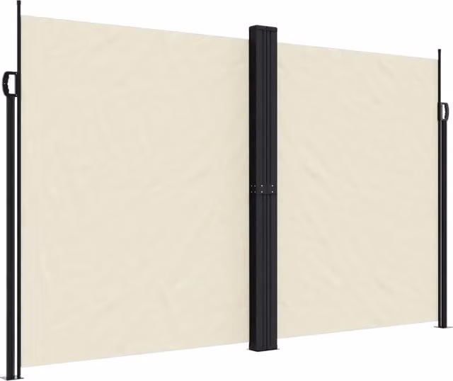 Tenda da Sole | Tenda parasole Laterale Retrattile Crema 200x1000 cm