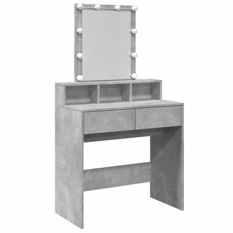 Toeletta con LED Grigio Cemento 80x41x144,5 cm
