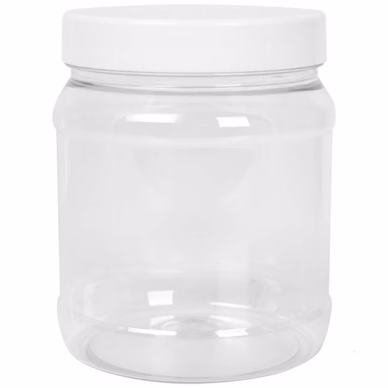 Barattolo rotondo con coperchio, filo 100/400, trasparente, 1000ml