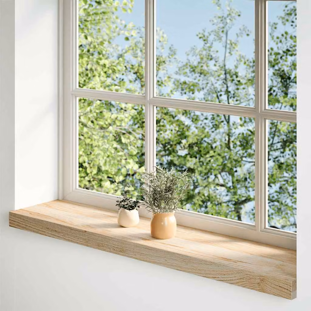 vidaXL Davanzali 2 pz Non Trattati 100x20x2cm Legno Massello di Rovere