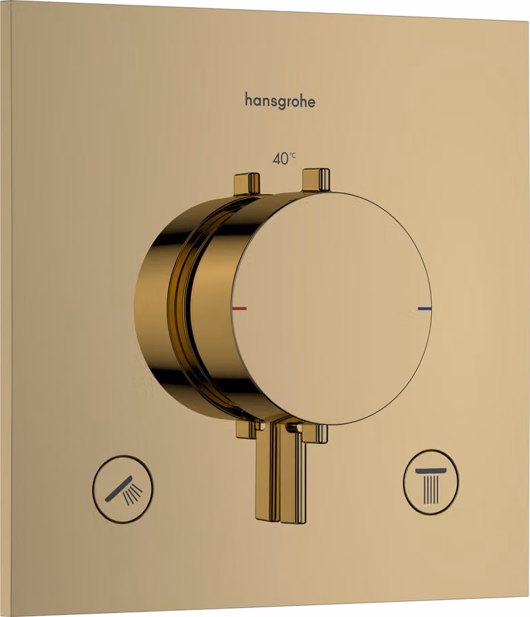 hansgrohe Ecostat Comfort E Thermostat encastré pour 2 consommateurs, 33711990, 33711990