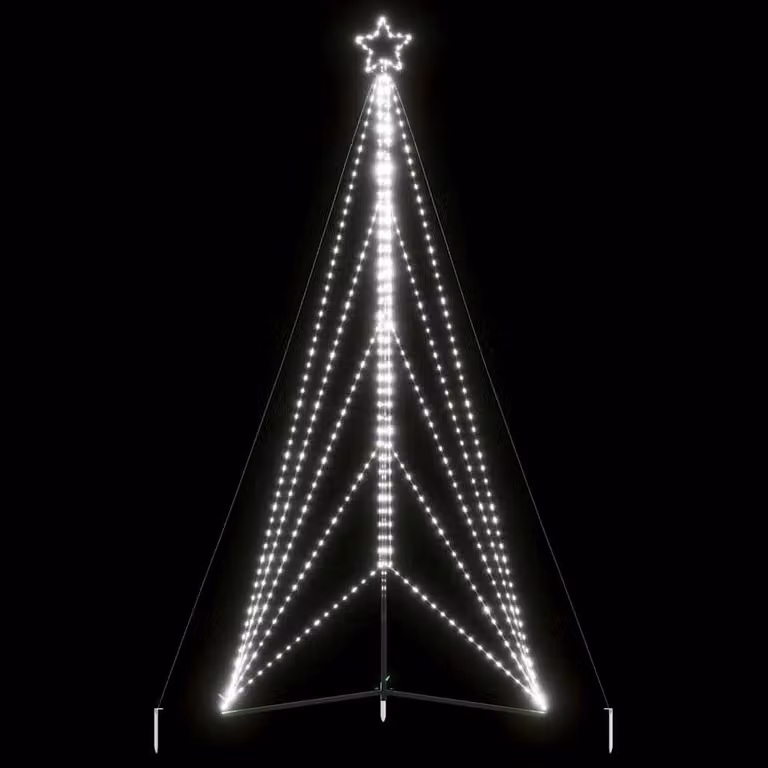Albero di Natale a LED vidaXL con 615 luci bianco freddo, Altezza: 400 cm