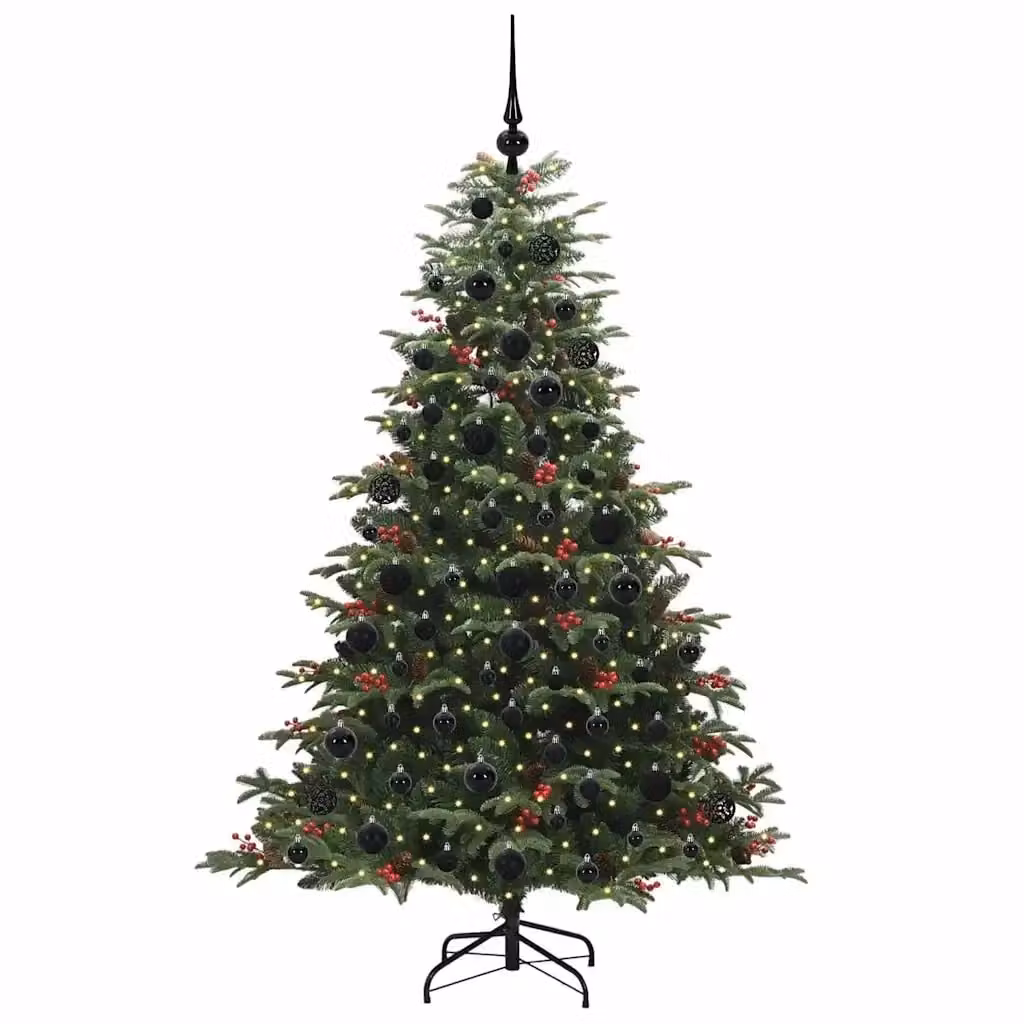 Albero di Natale artificiale verde vidaXL con 300 LED luce bianca calda, Altezza: 180 cm – 2