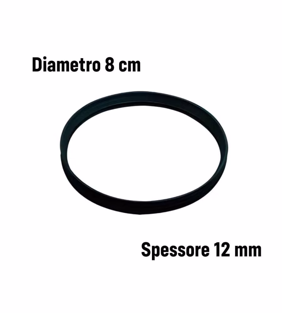 Guarnizione di Tenuta per Stufe a Pellet - Silicone Nero - 12mm D.8cm