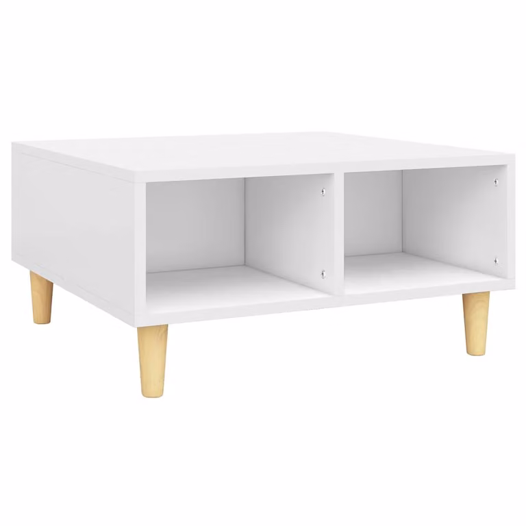 Tavolino da Salotto Bianco 60x60x30 cm in Legno Multistrato