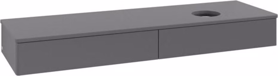 V&B Mobiletto senza struttura frontale - illuminazione Antao 160x50cm, WBP colore Lac, Anthrac. m Lac