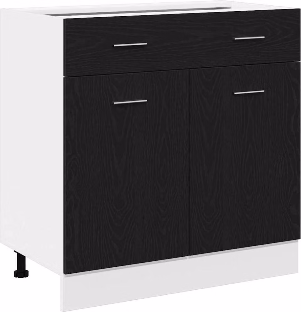 Armadio pensile Rovere Nero 80 x 31 x 81,5 cm Legno multistrato